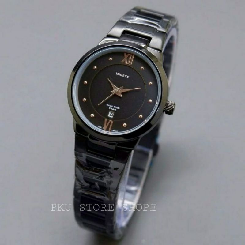 Jam Wanita Rantai Dm 2mm Mirete Original Water Resistance / Fitur Tanggal Aktif / JAM Tangan Cewek Anti Air / bulat Kasual Mewah Elegan Import / JAM Tangan Fashion Wanita/Cewek Original