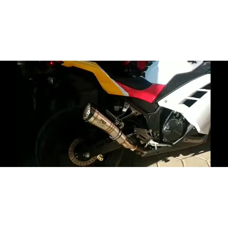 Knalpot racing Ninja 250karbu Ninja 250fi Ninja mono R25 CBR250RR Slip on R9 H2 stainles-2