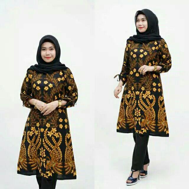 Terlaris Serut Genes Jelita Tunic Navbor Yelbor Whitbor Creambor Tunik Batik Modern Hrb030 Dolbi Dob