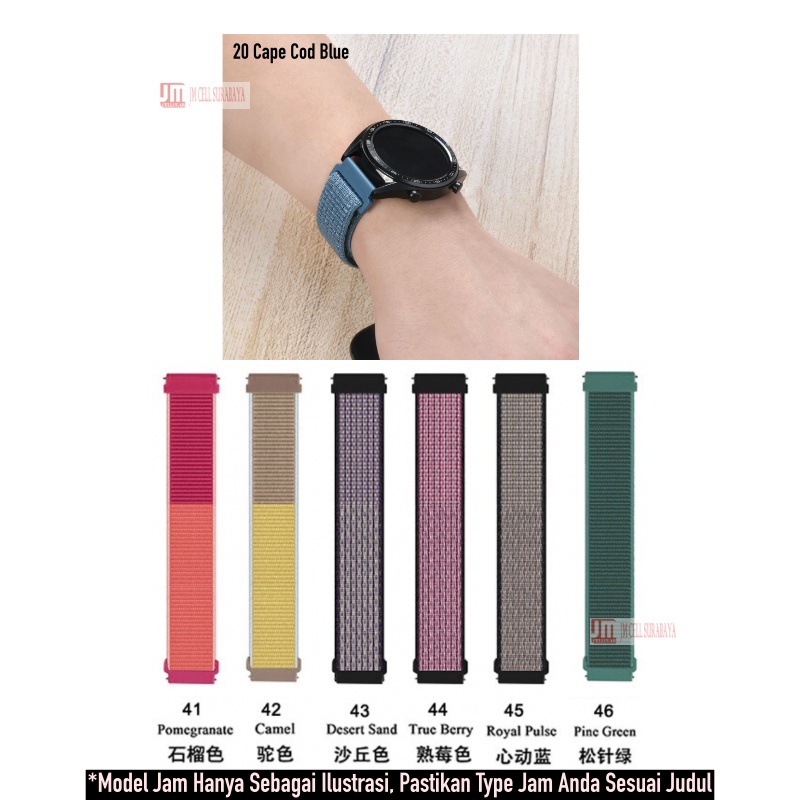 Tali Jam 22mm Sport Loop Watch Strap Untuk Xiaomi Huami Amazfit GTR 47mm / Stratos 3