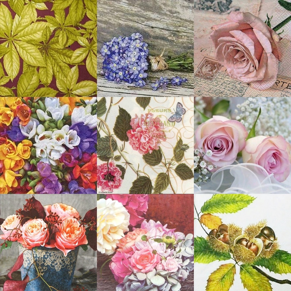 TISU NAPKIN DECOUPAGE EROPAH – Flower Motif BX