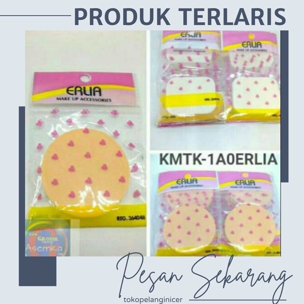 SATU PCS Spon Bedak - Spons Bedak Murah- Sponge Bedak Model Bulat/Kotak