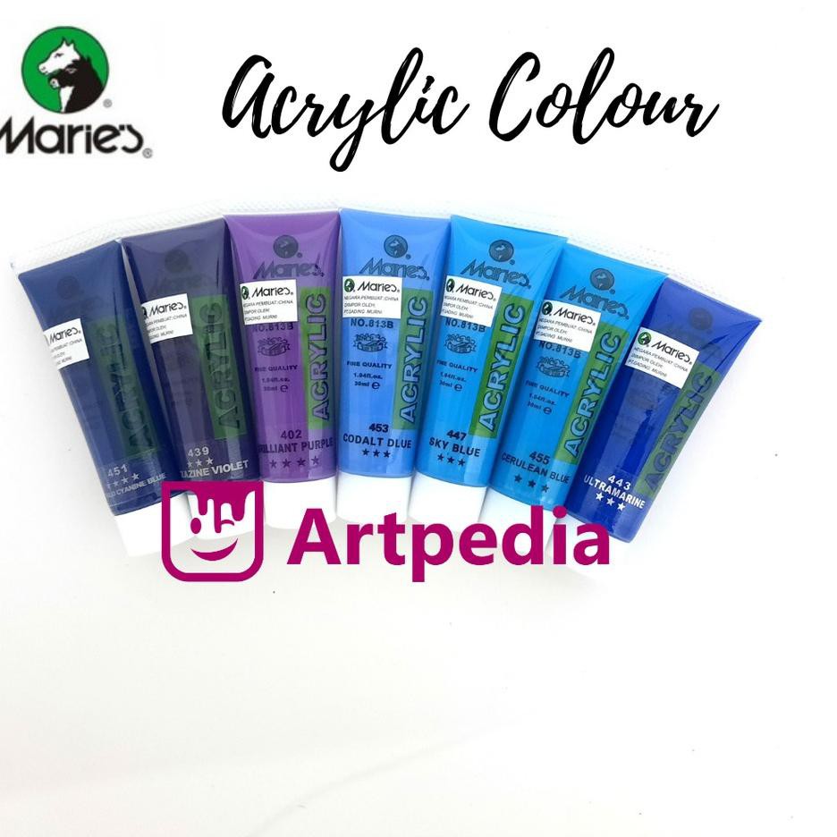 

[ Best Seller ] DISKON !! CAT AKRILIK / MARIES / LEONARDO ACRYLIC COLOUR 30ML PART 1 - TERLARIS - B