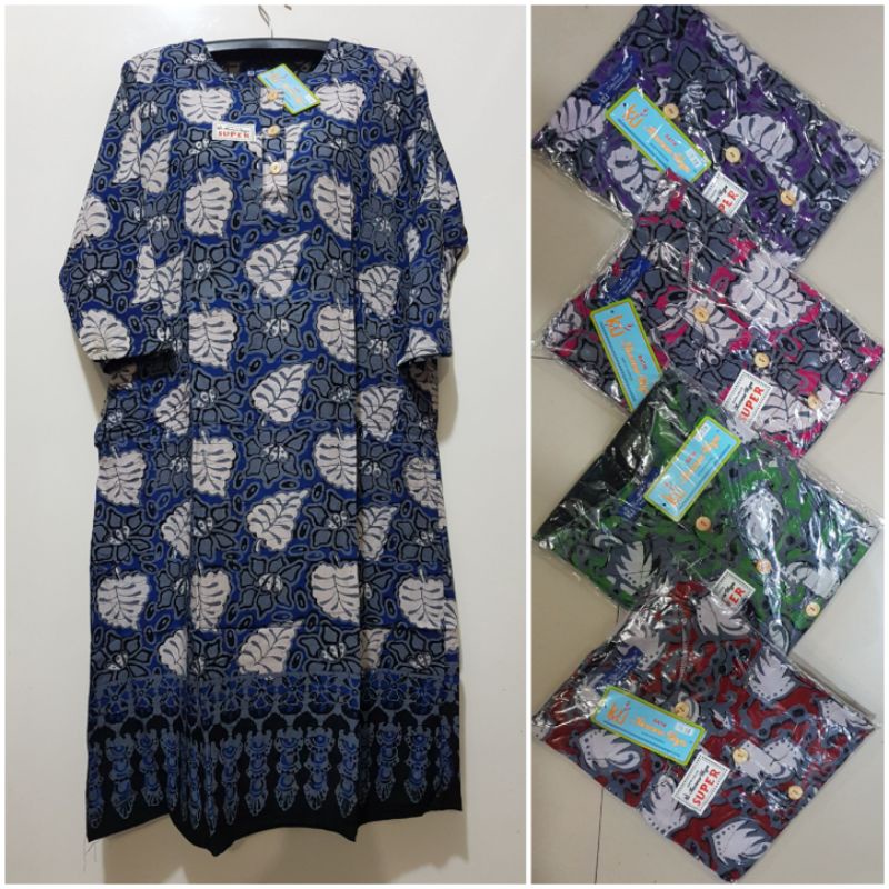 YULI - DASTER 19 T 3/4 CETAK LD 110 BATIK KENCANA UNGU LEBEL BIRU KUB