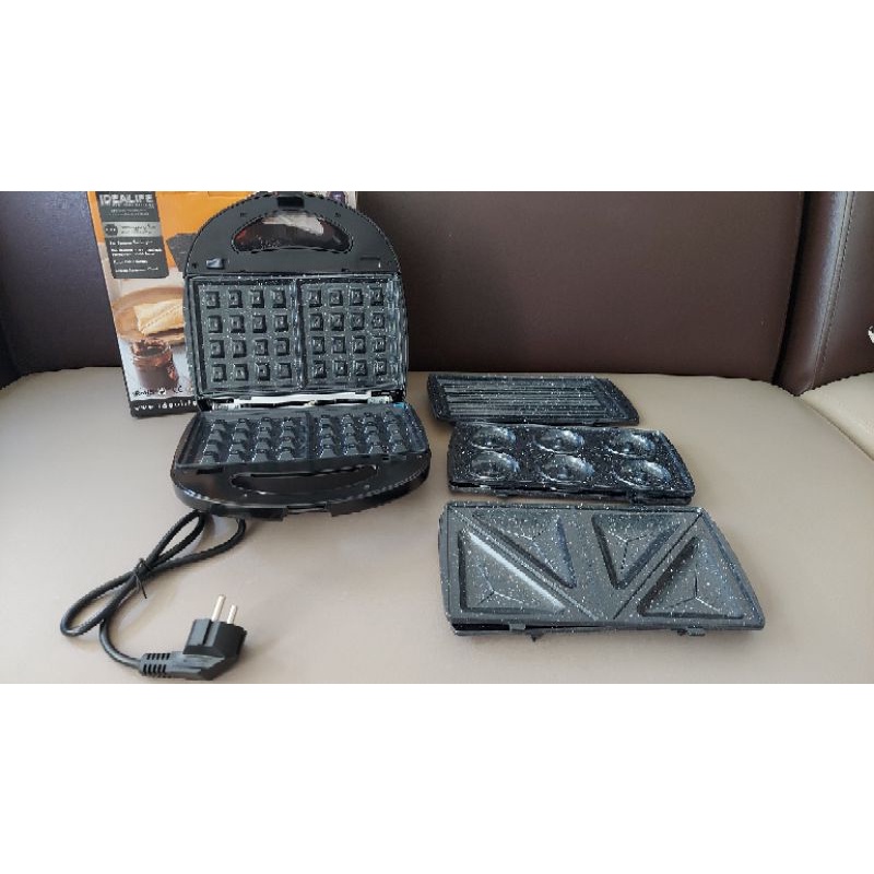Jual CETAKAN WAFFLE SANDWICH CROFFLE MAKER TOASTER IDEALIFE [KHUSUS