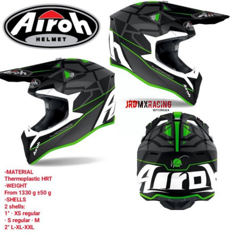 AIROH WRAAP GREEN MOODS MATT 2021