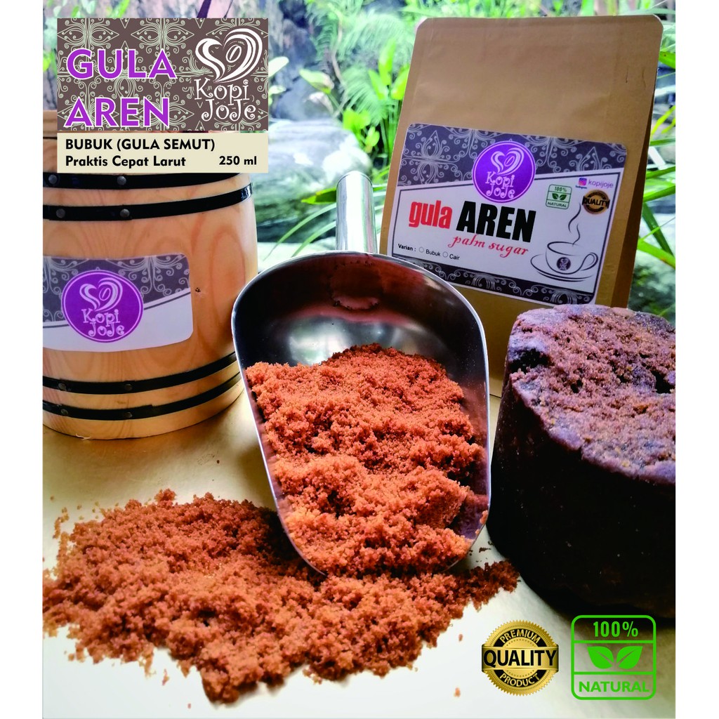 

GULA AREN BUBUK MURNI 100% (PREMIUM) - KOPIJOJE 200 GRAM