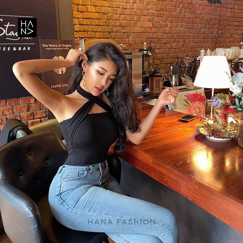 HanaFashion JKT - Maddie Tank Top Crop Stylish Wanita - CT086