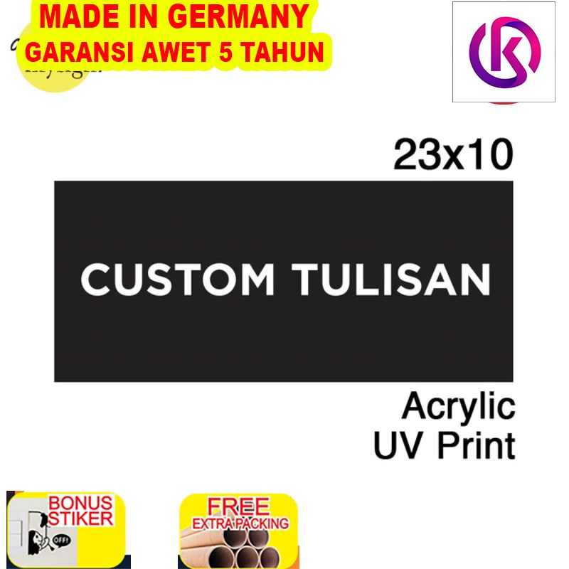 

Murah CUSTOM TULISAN SIGN AKRILIK UV PRINT SIGNAGE CUSTOM TULISAN DOOR SIGN
