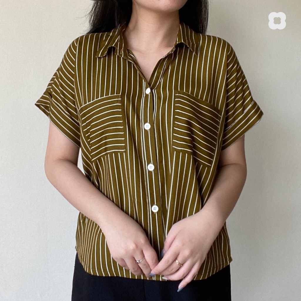 NOVA Stripes Shirt | Atasan Wanita | Cotton Club