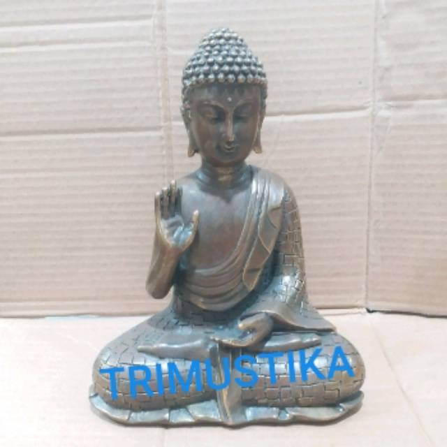 Patung Budha / Buddha Shakyamuni Duduk Kuningan