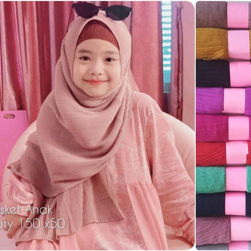 PROMO PASHMINA PLISKET ANAK / PASHMINA PLISKET ANAK TERLARIS