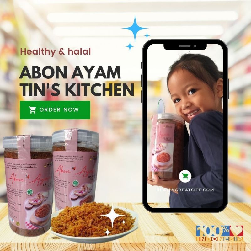 

Abon Ayam Premium Rasa Pedas TIN'S KITCHEN Bumbu Masak Instan Premium Praktis Enak Sehat Tanpa Pengawet Cita Rasa Resto 250gr