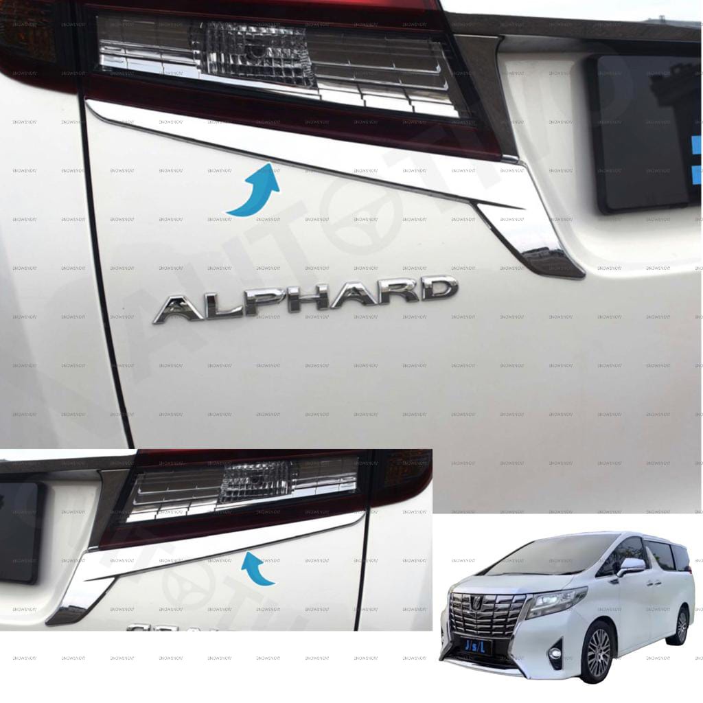 List Lampu Belakang All New Alphard 2015 Tail Lamp Trim Chrome