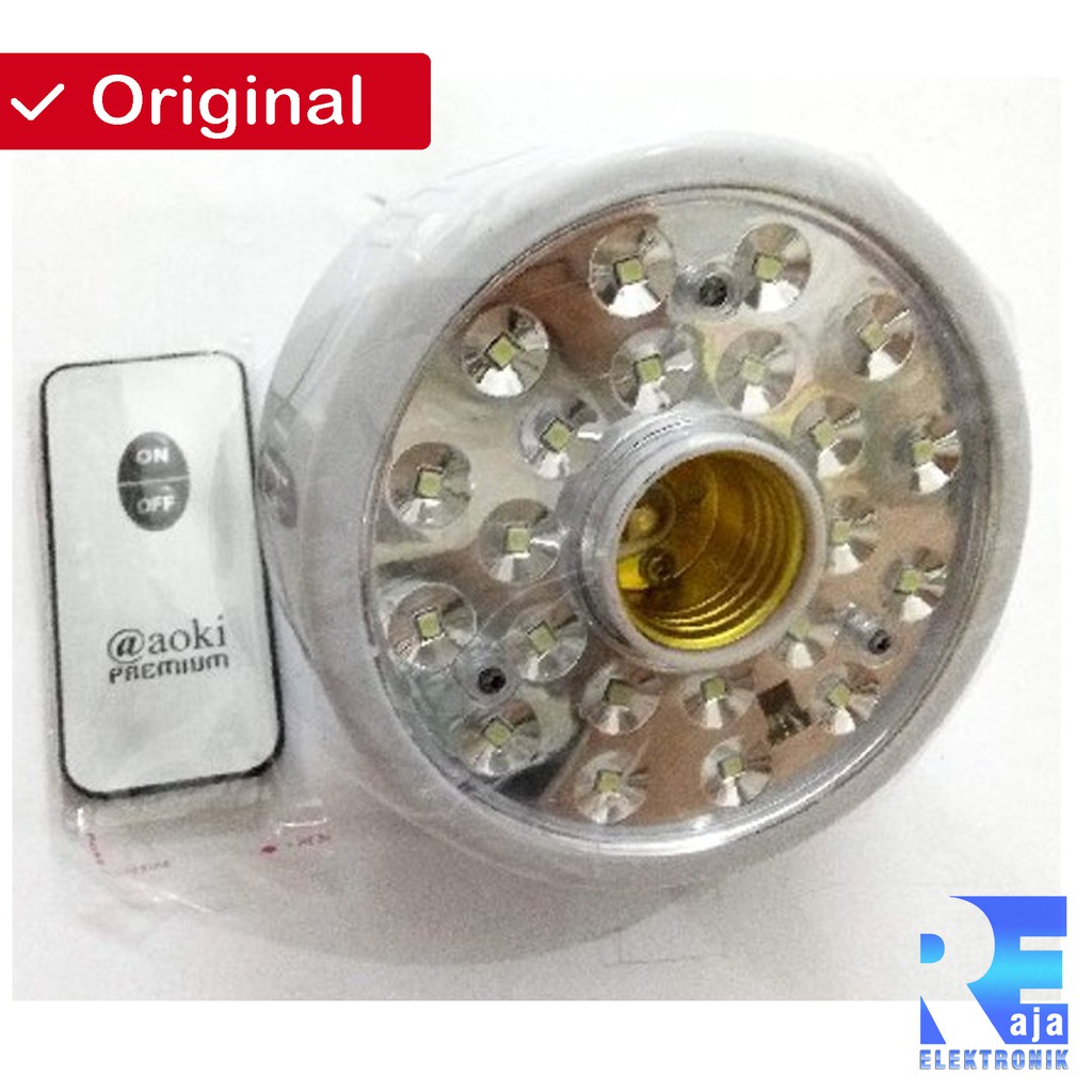 Fitting Lampu Darurat / Emergency LED AOKI Premium + Remote