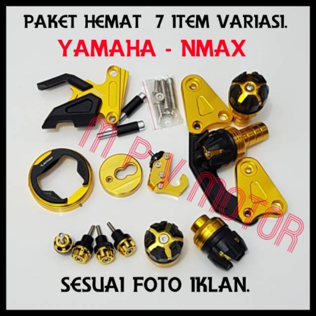 PAKET HEMAT JALU KNALPOT-JALU AS JUMBO-JALU SPAKBOR-7 ITEM VARIASI YAMAHA NMAX