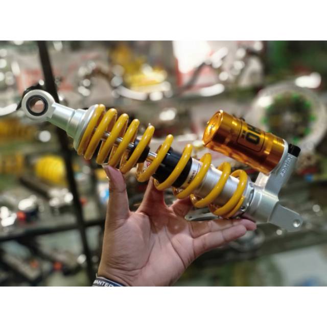 Shock copy ohlins 330mm klik fungsional free stiker ohlins beat scoopy vario mio