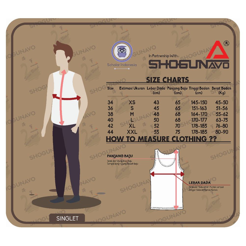 KAOS SINGLET PRIA SWAN BRAND SHOGUNAVO ORIGINAL MURAH-1
