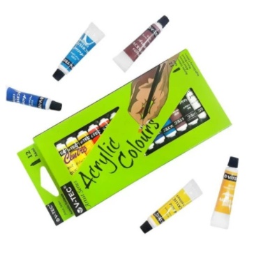 

CAT ACRYLIC 6 ML 12 / 18 WARNA WARNI ORIGINAL AKRILIK COLOR SERIES KANVAS KERAJINAN SET KUAS LUKIS 88santosa88