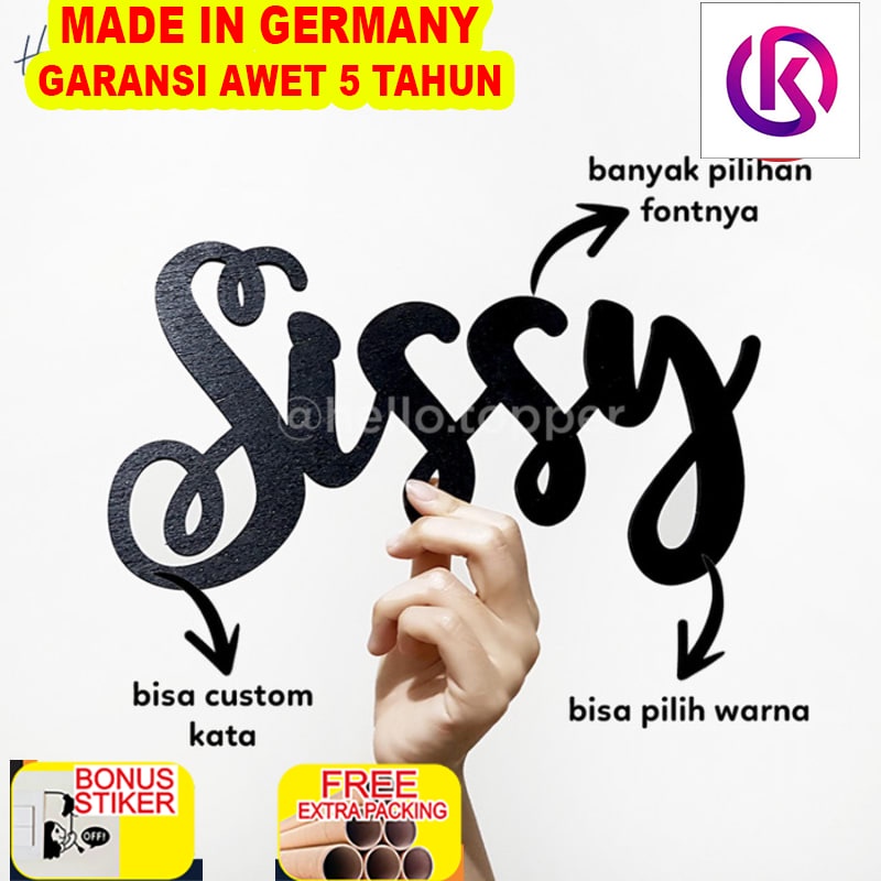 

Promo BACKDROP 30 CM / WALL SIGNAGE / HIASAN DINDING / WOODEN NAME / HURUF