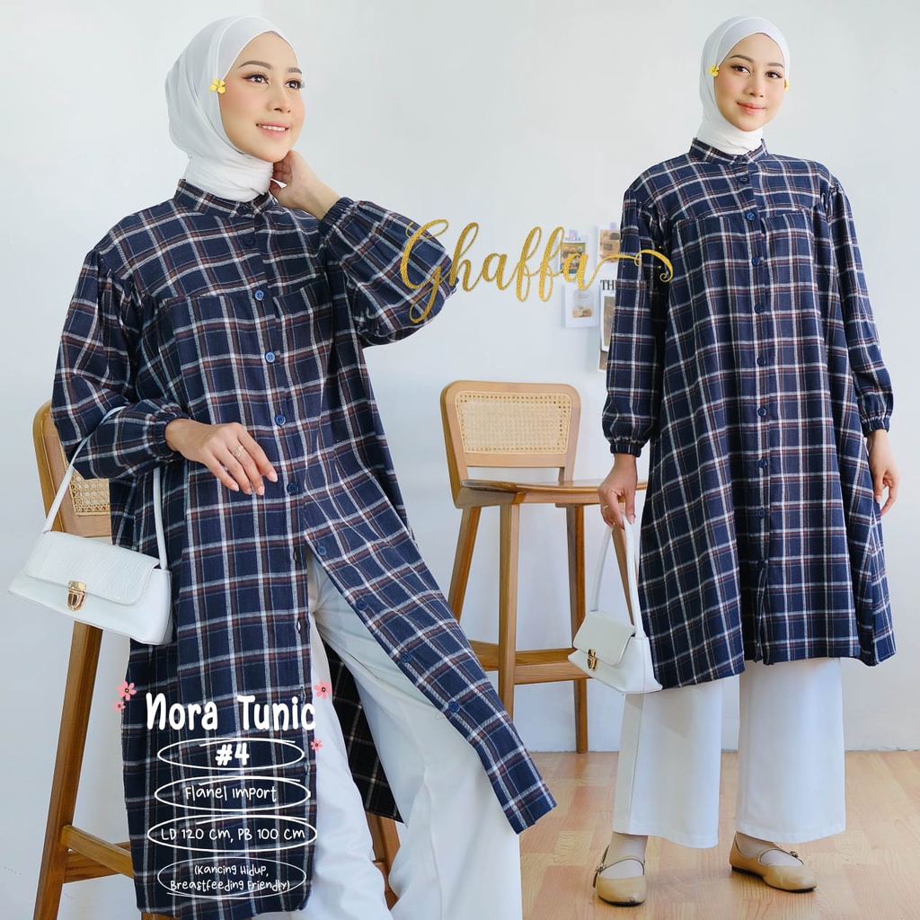 Nora #4 Tunic / Tunik Flanel Original Ghaffa The Label