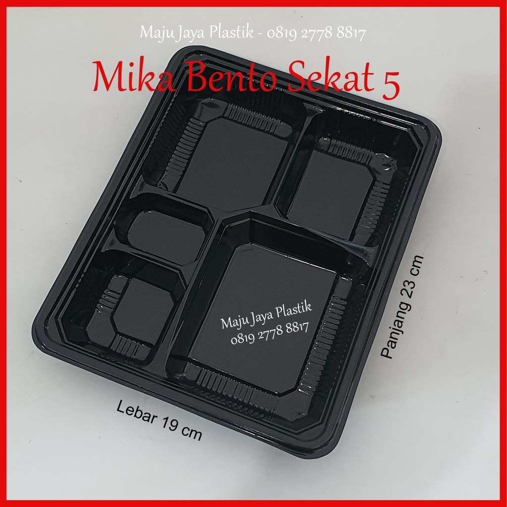 Jual Mika Bento Sekat 5 MURAH Isi 25 Pcs 50 Pcs/ Tray Bento /Box Bento ...