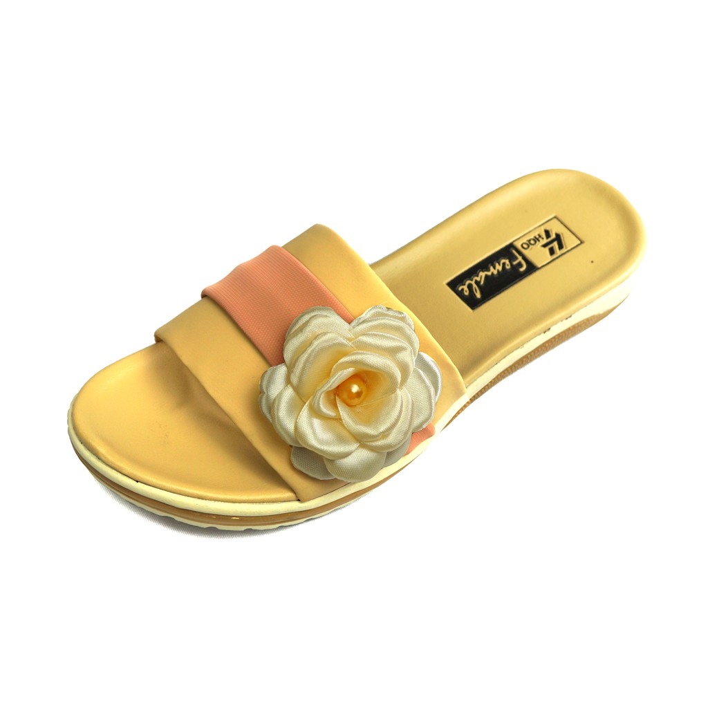 HQo Sandal Selop Wanita Terbaru Murah Ada Pita Lucu Bahan Lembut Kualitas Premium - Kode Rose