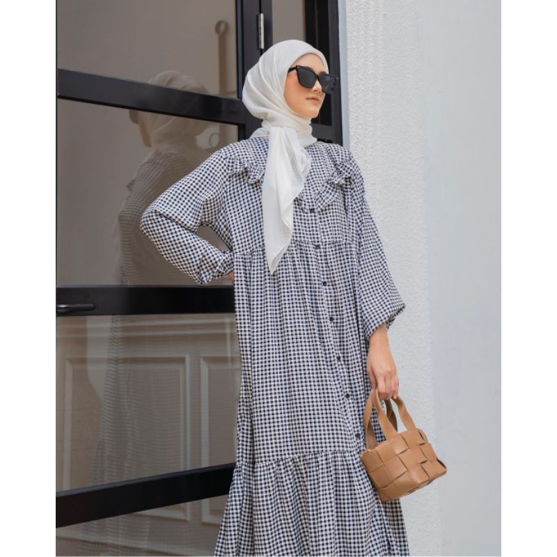 Hayya Gingham Small NAVY by HaideeOrlin