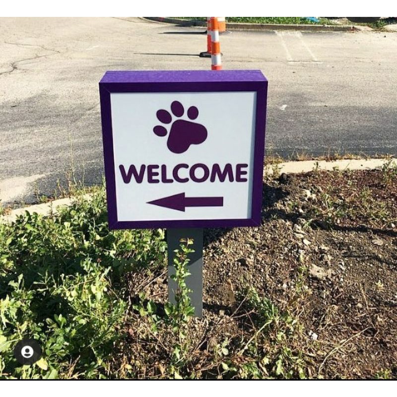 

sign rambu arah masuk welcome pet 1muka