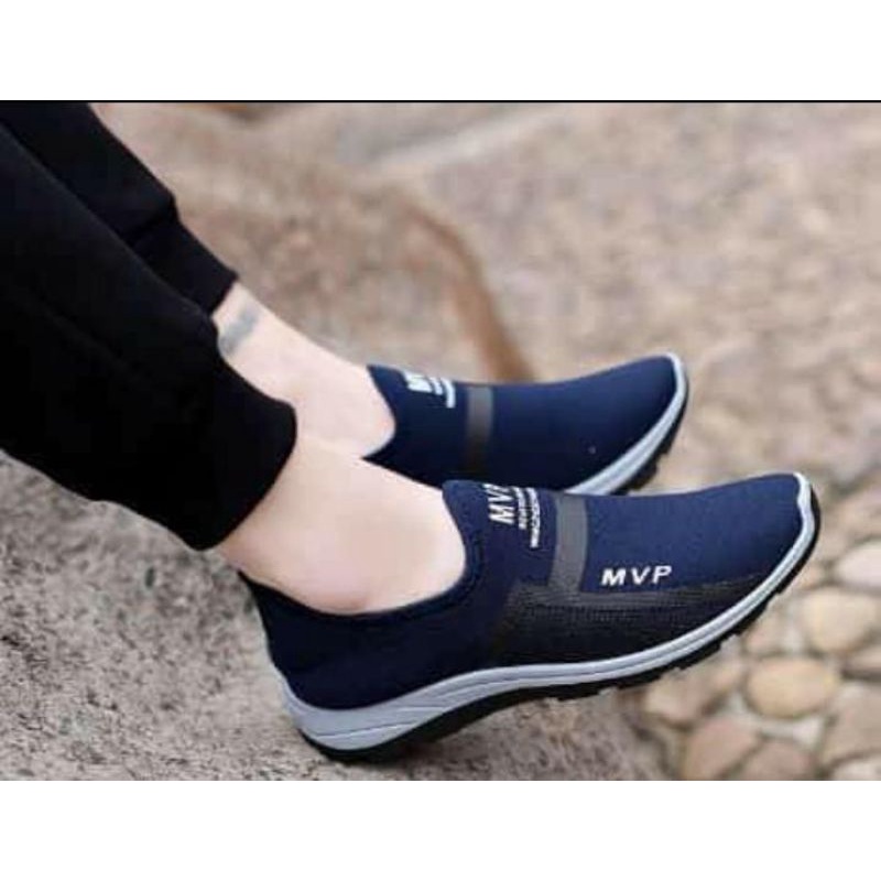 Sepatu slip on pria dan wanita mvp korea import