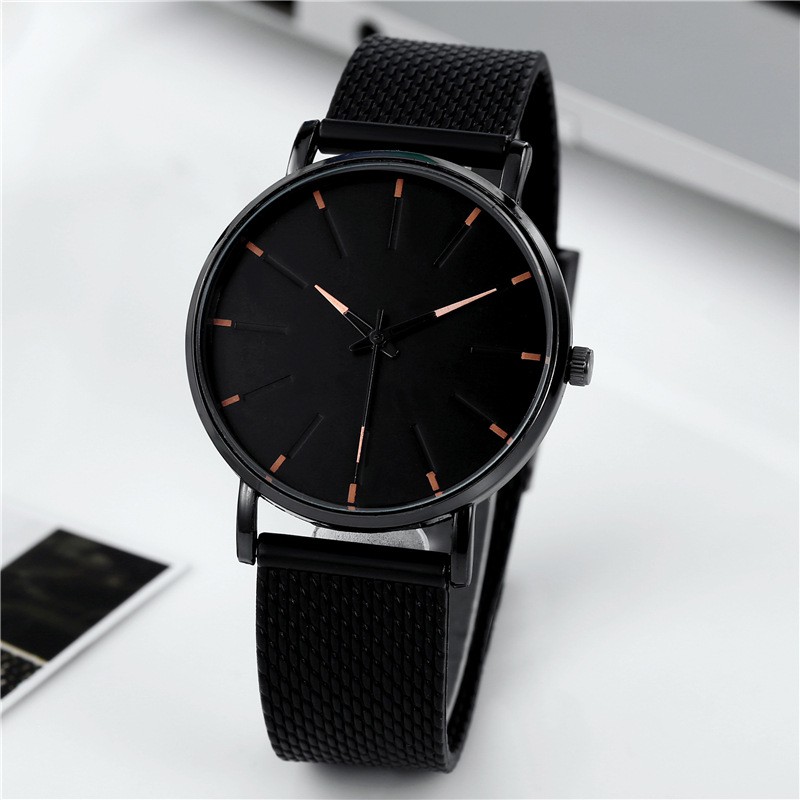 Jam Tangan Pria Analog Quartz Casual Dengan Strap Rantai Pasir Fashion Pria Import