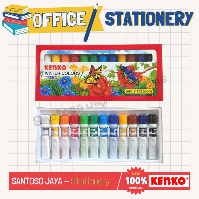 

Cat Air KENKO 12 Warna - Water Colors KENKO 12x6ml - 12WC-6PB