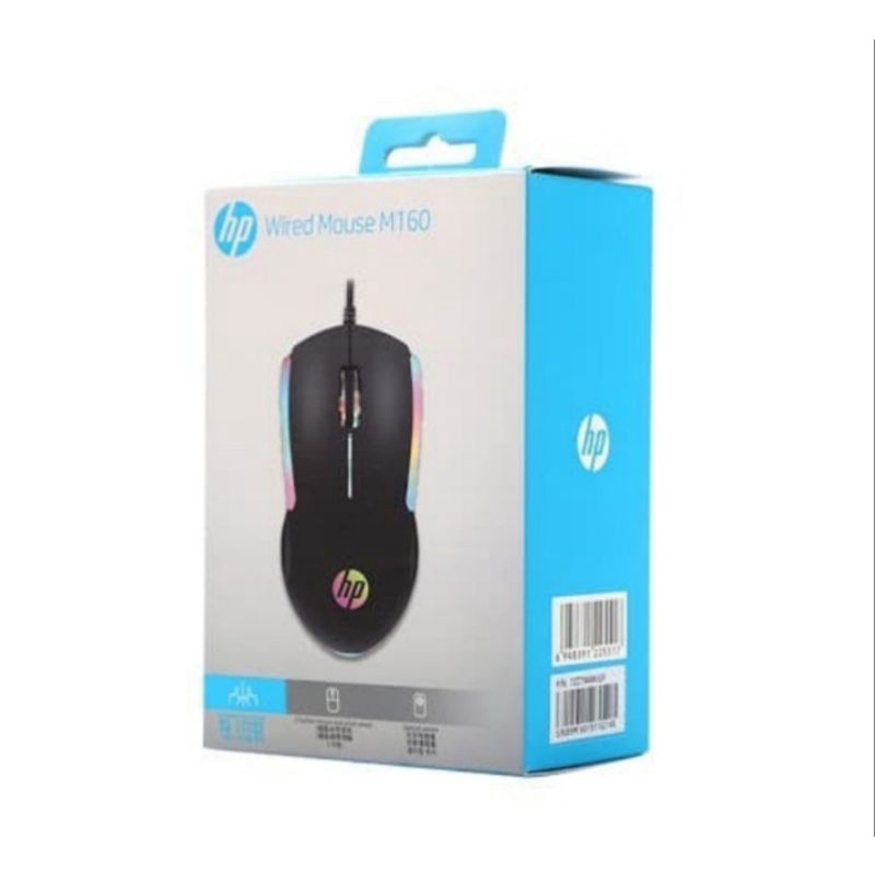 Mouse Gaming HP M160 - 1000DPI RGB USB Wired bergaransi