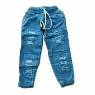  CODE DF420 celana  anak joger denim  sobek  jeans  jins 