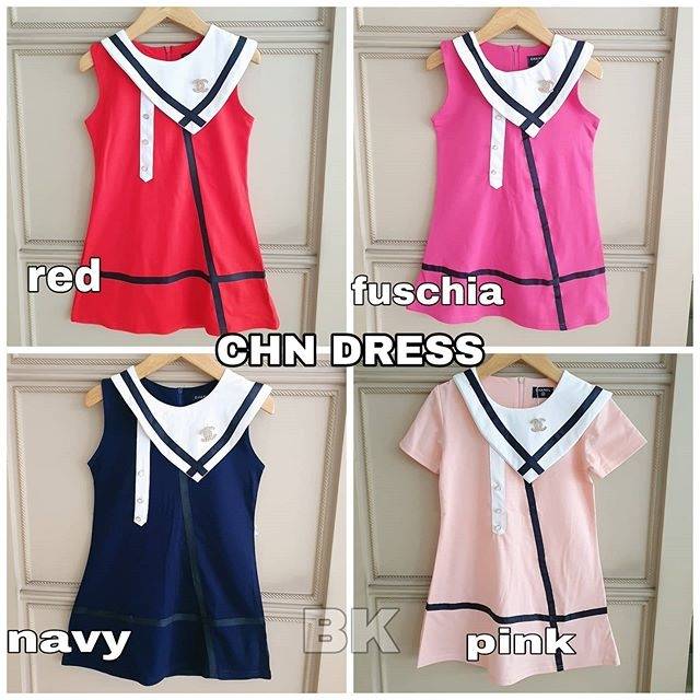 DRESS ANAK BRANDED IMPORT KUALITAS BAGUS MERAH PINK BIRU NAVY