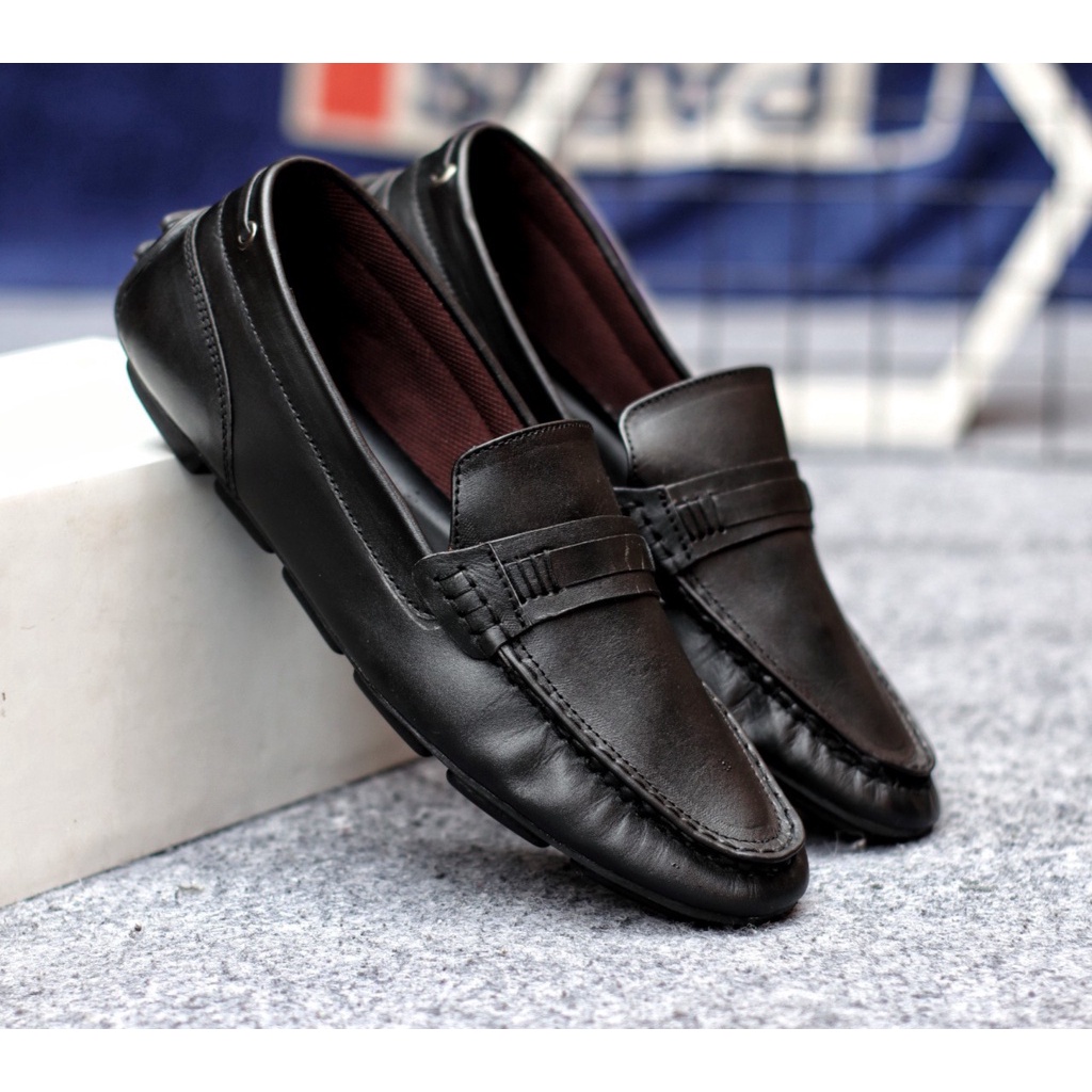 (BAYAR DITEMPAT) DS SEPATU KULIT ASLI CEVANY VOXY ORIGINAL SLIP ON PRIA KERJA KANTOR MURAH COWOK FOR