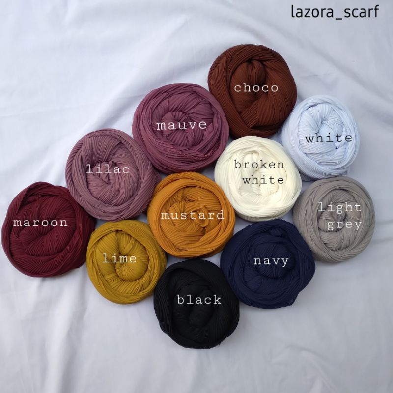 SEGIEMPAT PLISKET/SEGIEMPAT LIPIT/KERUDUNG PLISKET/ Pleated Square  [BACA DESKRIPSI]-3