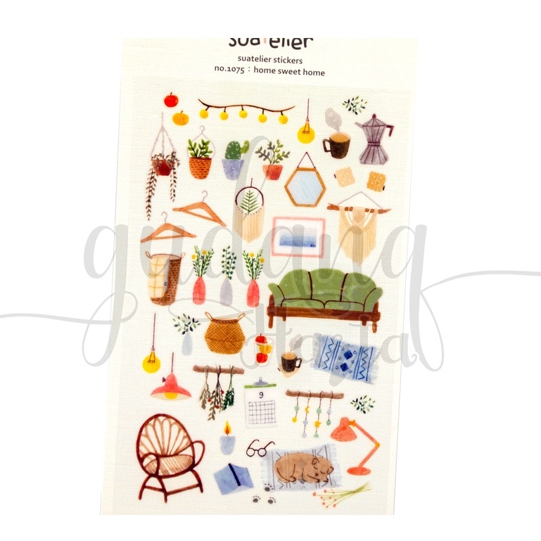 Stiker Home Sweet Home Sticker Motif Dekorasi Rumah Unik Scrapbook DIY GH 303083