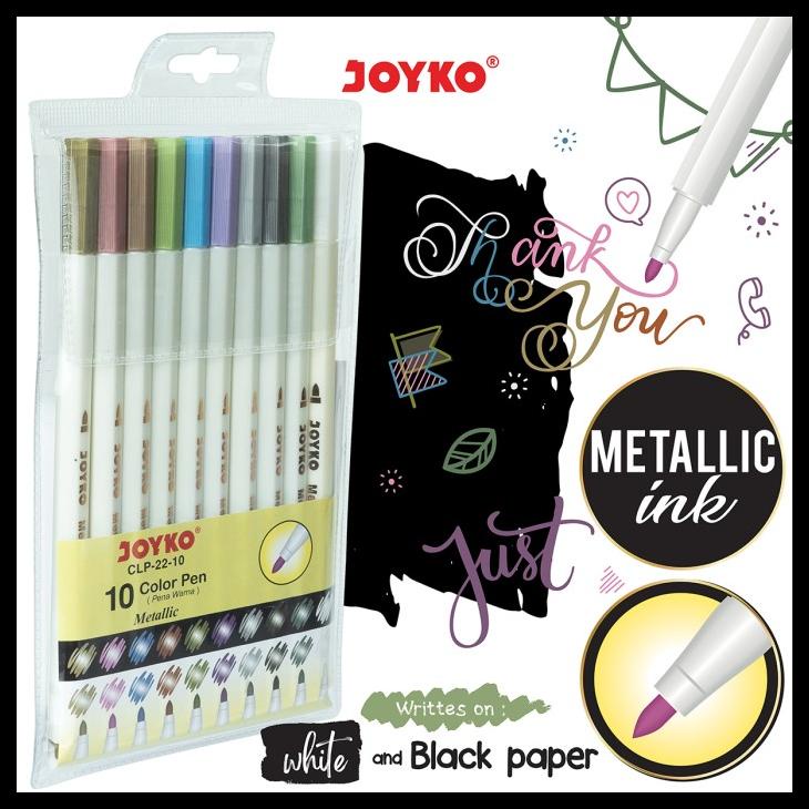 

COLOR PEN PULPEN PENA WARNA JOYKO CLP-22-10 METALLIC 10 WARNA COLORS KODE 191