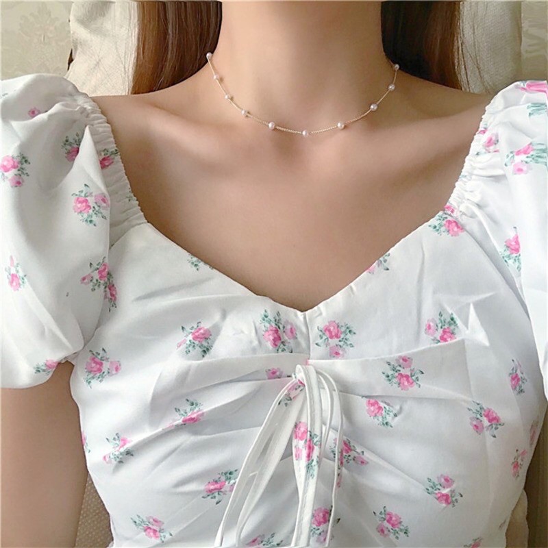 Mini pearl necklace