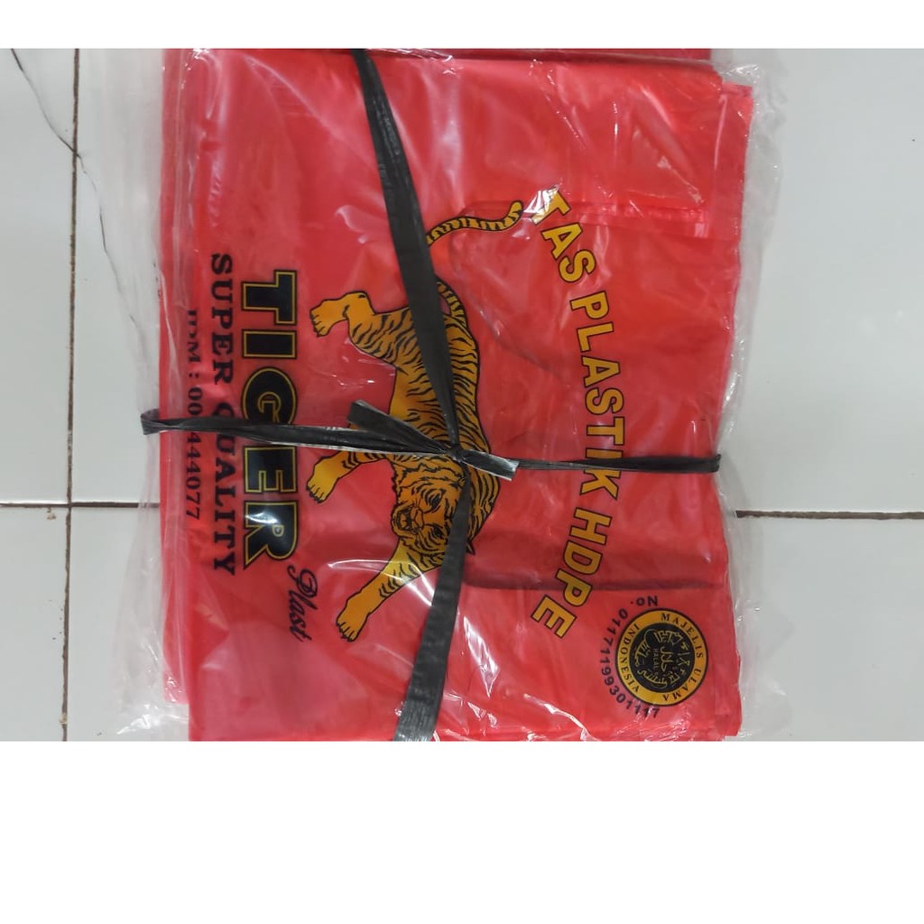 Jual Kantong Plastik Olshop Kresek Sampah Jumbo Besar Hdpe Tiger Merah