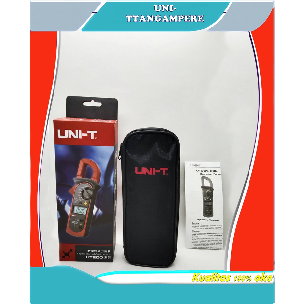 TANG AMPERE UNI-T KWULITAS JAPAN | ALAT UKUR / PENGUKURAN AMPER LISTRIK | DIGITAL CLAMP METER UT200