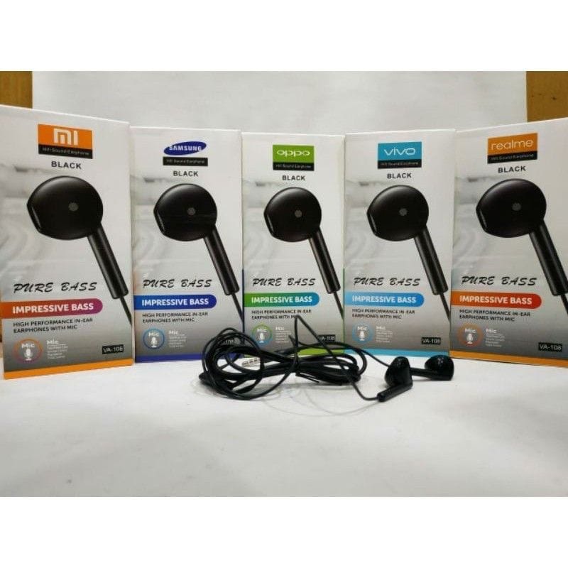 Headset VIVO VA-108 PURE BASS Handsfree VIVO VA108 PUREBASS Earphone VIVO VA-108 PURE BASS