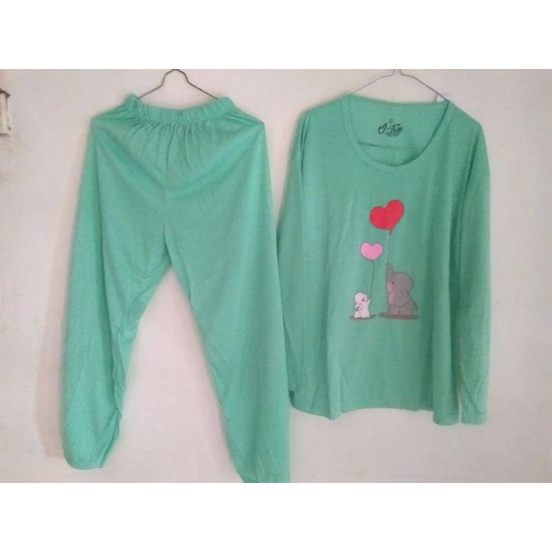 Baju Tidur Babydoll PP Gajah Love