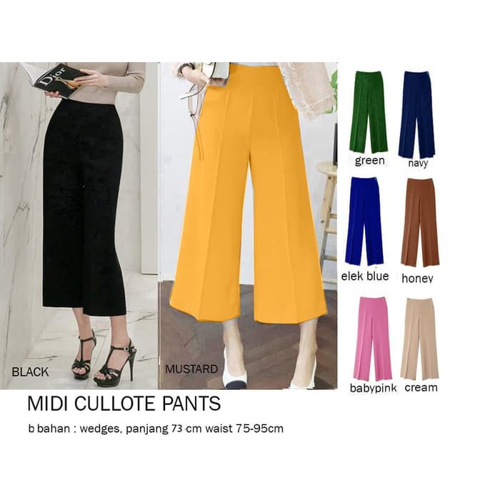 Midi Kulot Pants / Celana Midi Kulot