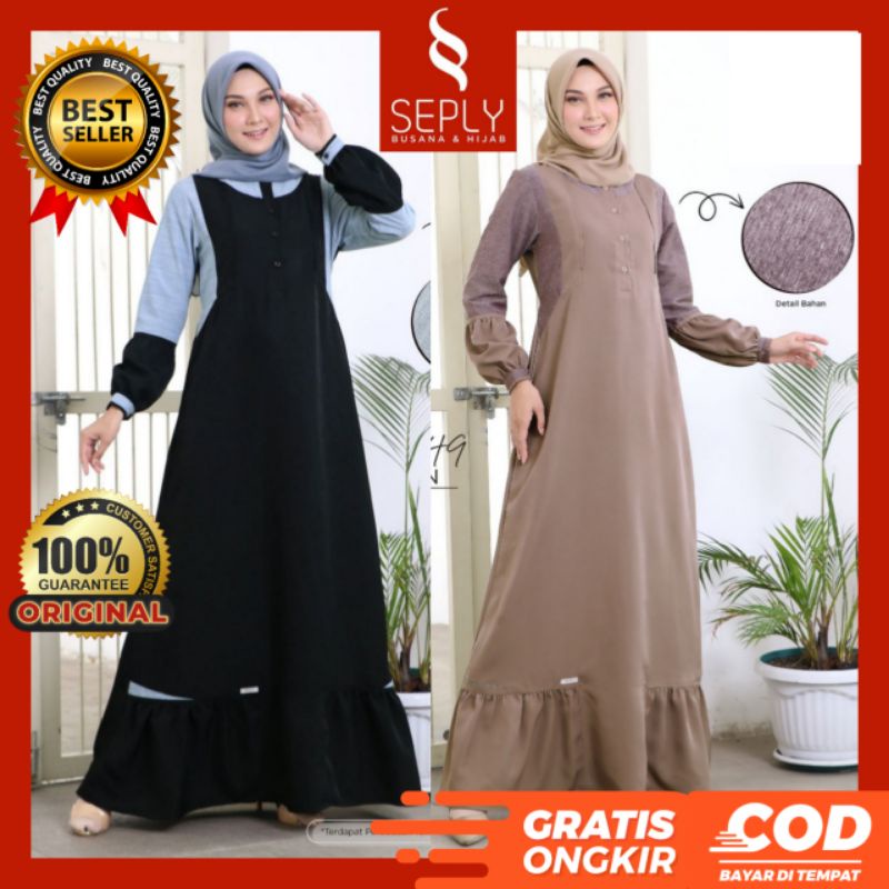 BAJU GAMIS TERBARU 2021 / GAMIS SEPLY MEYRA / MEYRA 49 / GAMIS SIMPLE ELEGAN / GAMIS MODERN / DRESS 