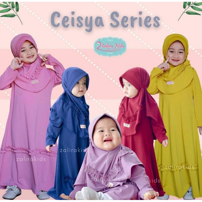 Ceisya Series | Busana Muslim anak | gamis bayi| gamis newborn | Zalira Kids  0 bulan - 8 thn