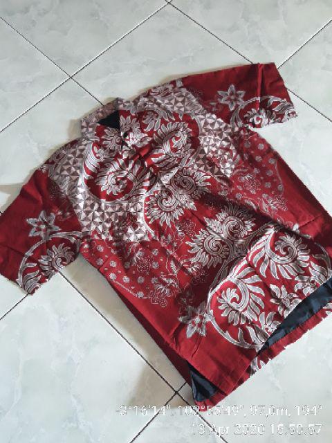 Jumbo Xxxl 7xl_ Kemeja Batik Pria Batu Raden Lengan Pendek Full Furing Solo Sragenan