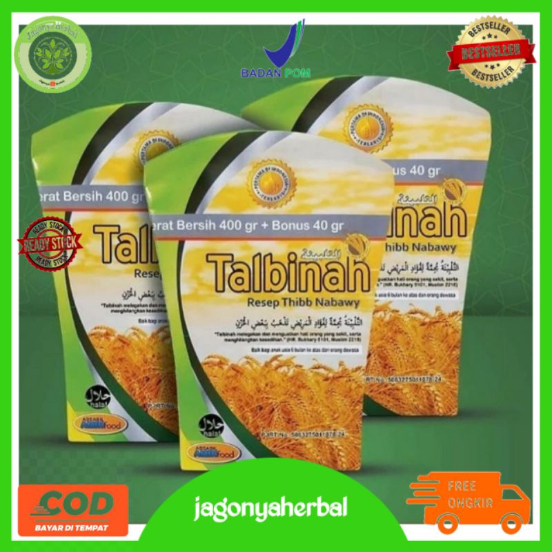 

TEPUNG GANDUM TALBINAH THIBB NABAWY| TALBINAH 400 GR PLUS 40 GR / TEPUNG GANDUM ASAM LAMBUNG DAN MAAG AKUT