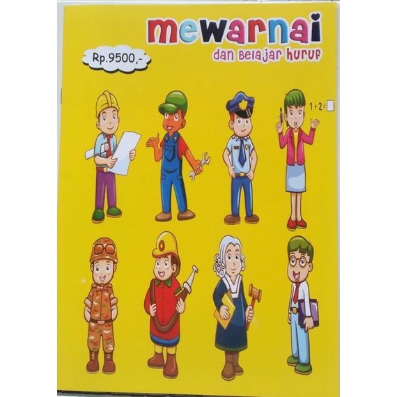 

Buku mewarnai anak jenis pekerjaan/profesi